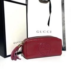 【極美品】GUCCI グッチ ソーホー インターロッキング バニーポーチ ピンク