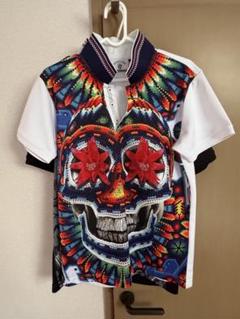 ラッセルノ！カラフルスカルデザインゴルフシャツ 2度と手に入らない