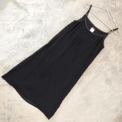 CLAUDIE PIERLOT プリーツ キャミワンピース フリー 黒 ミニ丈