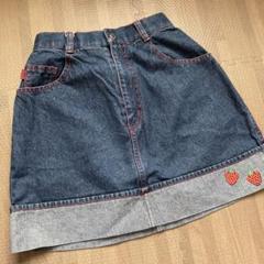 デニム　スカート　刺繍　小学生