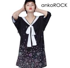 ankoROCK 病みかわいいバラバラセーラーTシャツ【ピンク