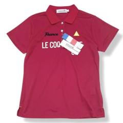 新品 le coq sportif ゴルフ ポロシャツ LL ピンク 吸汗速乾
