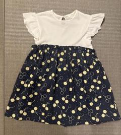 【美品】アプレレクールフリル袖 果物柄 ワンピース 110サイズ☆
