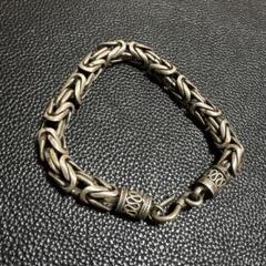 シルバー 編み込み ブレスレット