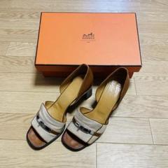 エルメス　HERMES ケリー　金具　サンダル　ミュール　37 1/2 23.5 エルメス HERMES ケリー 金具 サンダル ミュール 37 1/2 23.5