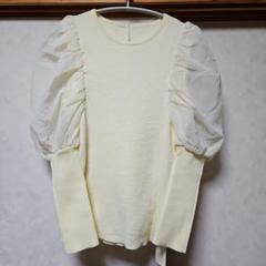 極美品ストロベリーフィールズ長袖ニット 薄手セーター 切り替えMグレーアイボリー 2025年最新】ストロベリーフィールズ レディース ニット