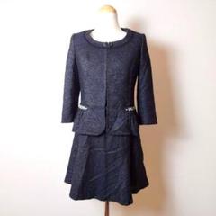 LAISSE PASSE レッセパッセ スカート スーツ セット フォーマル 黒