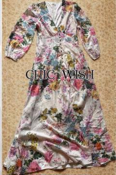 CHICWISH(シックウィッシュ)｜肩リボンローズ柄マキシワンピース Chicwish(シックウィッシュ) - 海外通販のBUYMA