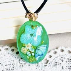 No.1039★ハンドメイド★ボロニア★フラワーレジンネックレス No.2379☆ハンドメイド☆新作♡玉手箱♡フラワーレジン