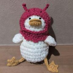 ぬいぐるみ　あみぐるみ　ひよこ　あひる　めんだこ帽子付き