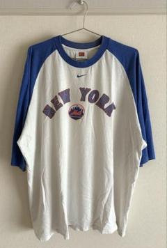 Nike Mets MLB 00sメキシコ製 ラグラン Tシャツ M 希少