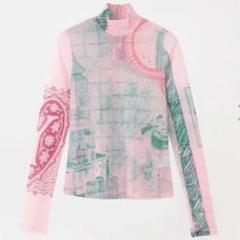 YOHEI OHNO Graphic Mesh Top シアートップス - メルカリ