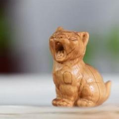 かわいい木彫りの猫・にゃんこ 5体セット 木彫彫刻・木製工芸品・置物 r_q964_1.jpg
