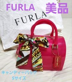 限定値下げ！フルラ FURLA キャンディーバッグ パイソン ハンドバッグ FURLA フルラ キャンディバッグ パイソン柄アクセント