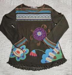 ✨近年美品✨アルベロベロ ぶたさんいっぱい 異素材ドッキングチュニック 刺繍 F OLLEBOREBLA アルベロベロ チュニック 手荷物検査 ぶたさん 刺繍
