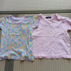 花柄とピンクのTシャツセット90