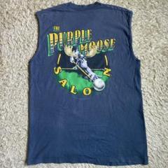 90's FRUIT OF THE LOOM ノースリーブTシャツ　ナス紺　L