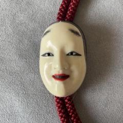 現代根付矢次杢忠作象牙調お福面