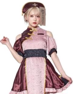 クリアストーン コスプレ ハロウィン レトロナース キョンシー ピンクのサムネイル