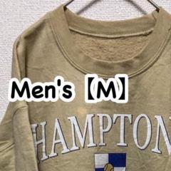 HL75【US輸入】HAMPTONS　スウェット　トレーナー【メンズM】ベージュ