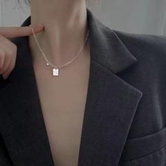 ♥️新商品♥️プレート　シンプル　レディース　ネックレス　シルバー　上品　ボール