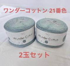 ユザワヤ毛糸 ワンダーコットン 21番色 春夏用 2玉セット