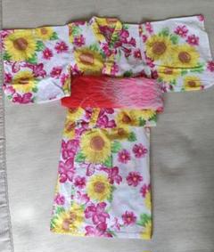 子供　浴衣　110cm　帯　セット