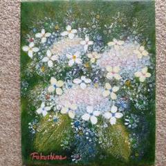 油絵 「紫陽花の輝き」F3号 （匿名配送） - メルカリ