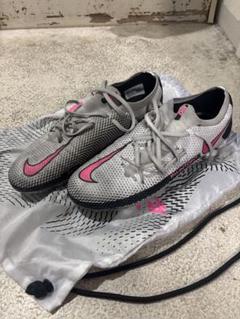 Nike サッカーシューズ FG グレー/ブラック 収納袋付き Nike Phantom サッカースパイク グレー/ピンク 収納袋付き