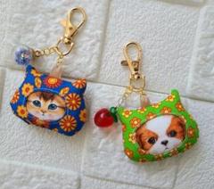 ハンドメイド❣️コヤンイサムチョン❣️マスコットチャーム付きサコッシュ❣️ コヤンイサムチョン❣️ハンドメイド❣️和柄ルミちゃん