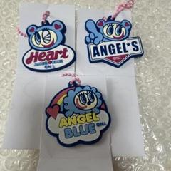 エンジェルブルー ラバーキーホルダー アクリルミニチャーム 刺繍ステッカーセリア エンジェルブルー ラバーキーホルダー ミニチャーム ししゅう