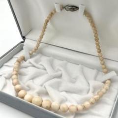 【大珠】珊瑚 白珊瑚 ネックレス 32.5g 5.9〜12.5mm 約45cm