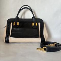 GW明けまで【極美品】クロエ アリス レザー 2wayバッグ ピンクベージュ×黒 楽天市場】クロエ アリス（2way・3wayバッグ｜レディースバッグ