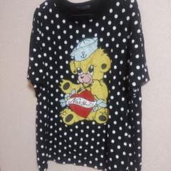 HELL CAT PUNKS ドット柄オーバーサイズTシャツ