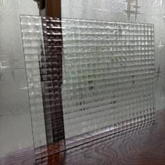 モールガラス アンティーク ガラス 2枚 昭和 レトロ タJ0333◇(3)【H177cm×W88cm】×2枚◇昭和レトロなデザインガラス