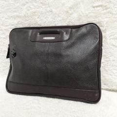 SAXOX サクソン ビジネスバッグ ブラウン 通勤 プレート 金具 大容量