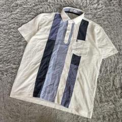Hush Puppies ハッシュパピー　チェックストライプポロシャツ　L