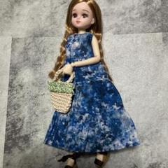 リカちゃん服　ティアードワンピース・バッグ2点セット