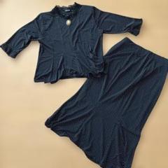 ブラック水玉　セットアップ　9号
