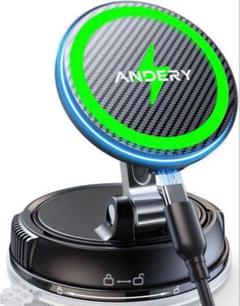 スマホホルダー 車 ワイヤレス充電 マグネット360°回転な台座×多角度自由調節