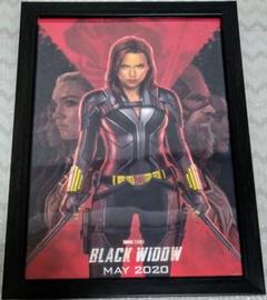 ☆アベンジャーズ ブラックウィドウ ポスター 赤 新作映画 額縁付き 送料無料