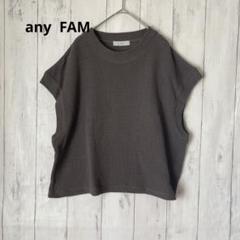 anyFAM フレンチスリーブニット　フリーサイズ