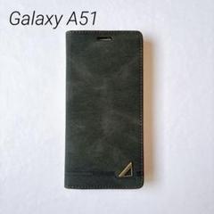 Galaxy A51 5G (SC-54A) 手帳型ケース 高級合皮 ブラック