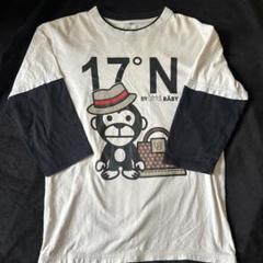 メンズ　17'N モンキーキャラクター 七分袖　Tシャツ　M