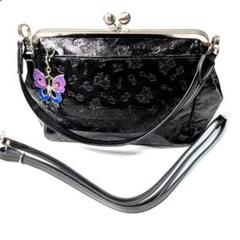 ANNA SUI アナスイ がま口 ショルダーバッグ チャーム エナメル