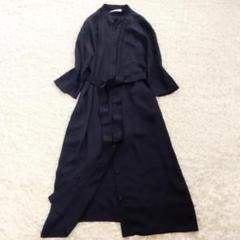 ベイジ BEIGE， 洗える シャツワンピース ロング LL XL 八分袖