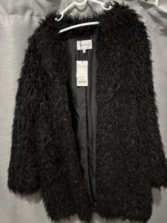 【未使用品】moussy ファーコート黒 moussy ファーコート