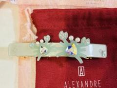 【新品未使用】alexandre de paris カニ　バレッタ　ブルー8cm 新品未使用】alexandre de paris カニ バレッタ 緑8cm - メルカリ