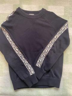 クリスチャンディオール 19AW カシミヤ100% ロゴ 動物刺繍ニット グレー クリスチャンディオール 19AW カシミヤ100% ロゴ 動物刺繍ニット