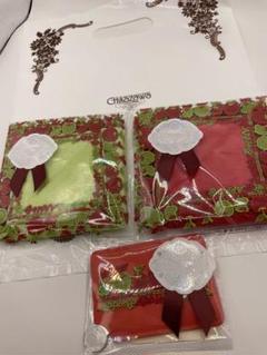 近沢レース店シーズンタオルハンカチ&ステンレスミラーりんご3点セット新品未使用 近沢レース店シーズンタオルハンカチ&ステンレスミラーりんご3点
